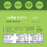 Why Bars primer plano semillas de chía aportando fibra