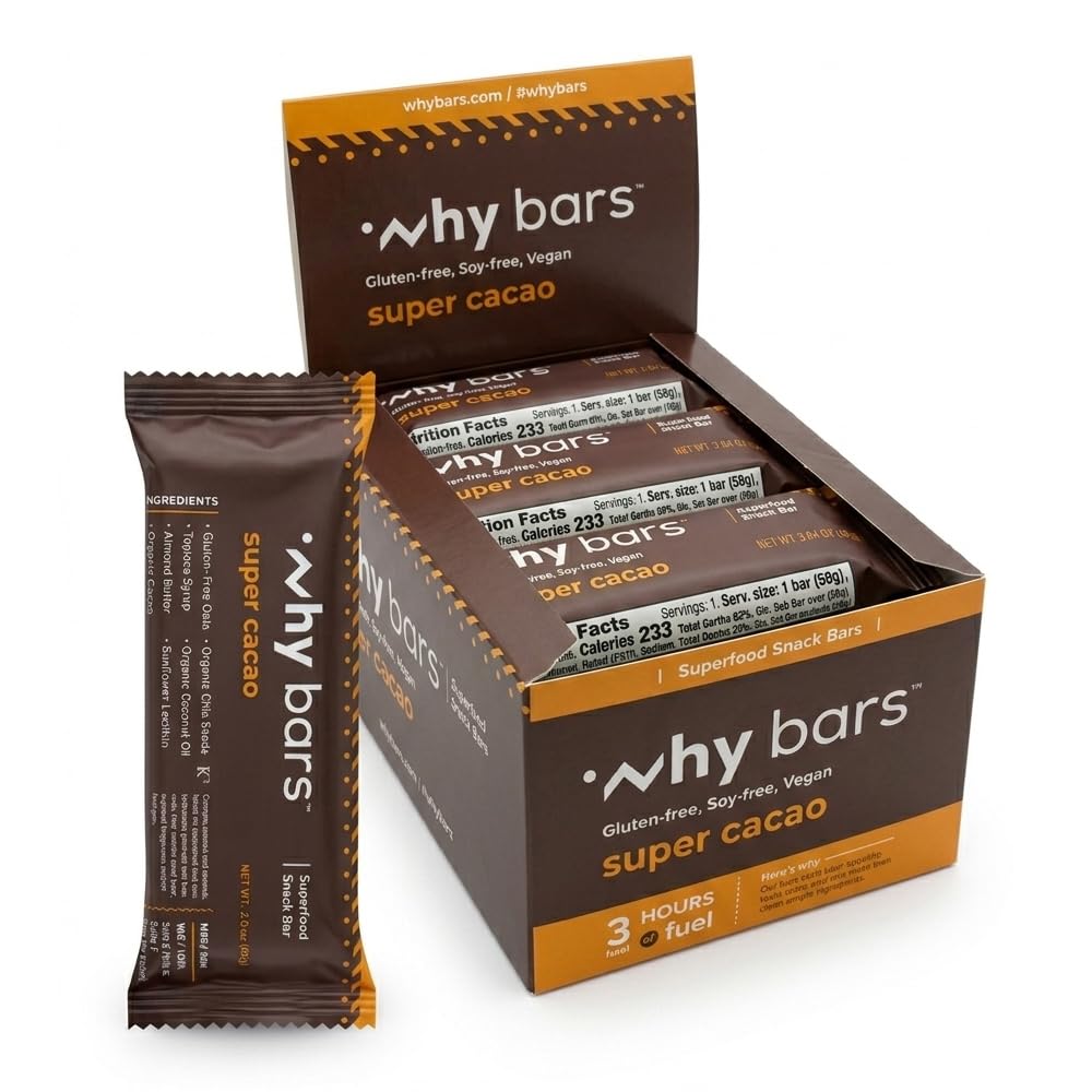 WHY BARS frente del empaque mostrando etiquetado y beneficios