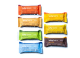Why Bars close-up de textura interna que muestra avena y semillas nutritivas