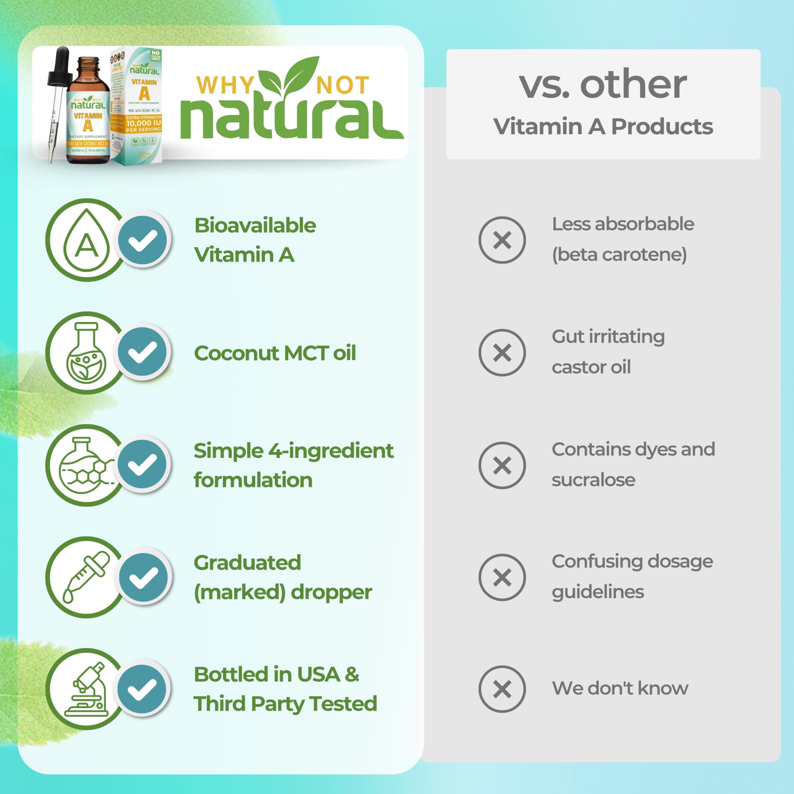 Why Not Natural frasco junto a moneda para escala 1 oz, beneficio tamaño portátil