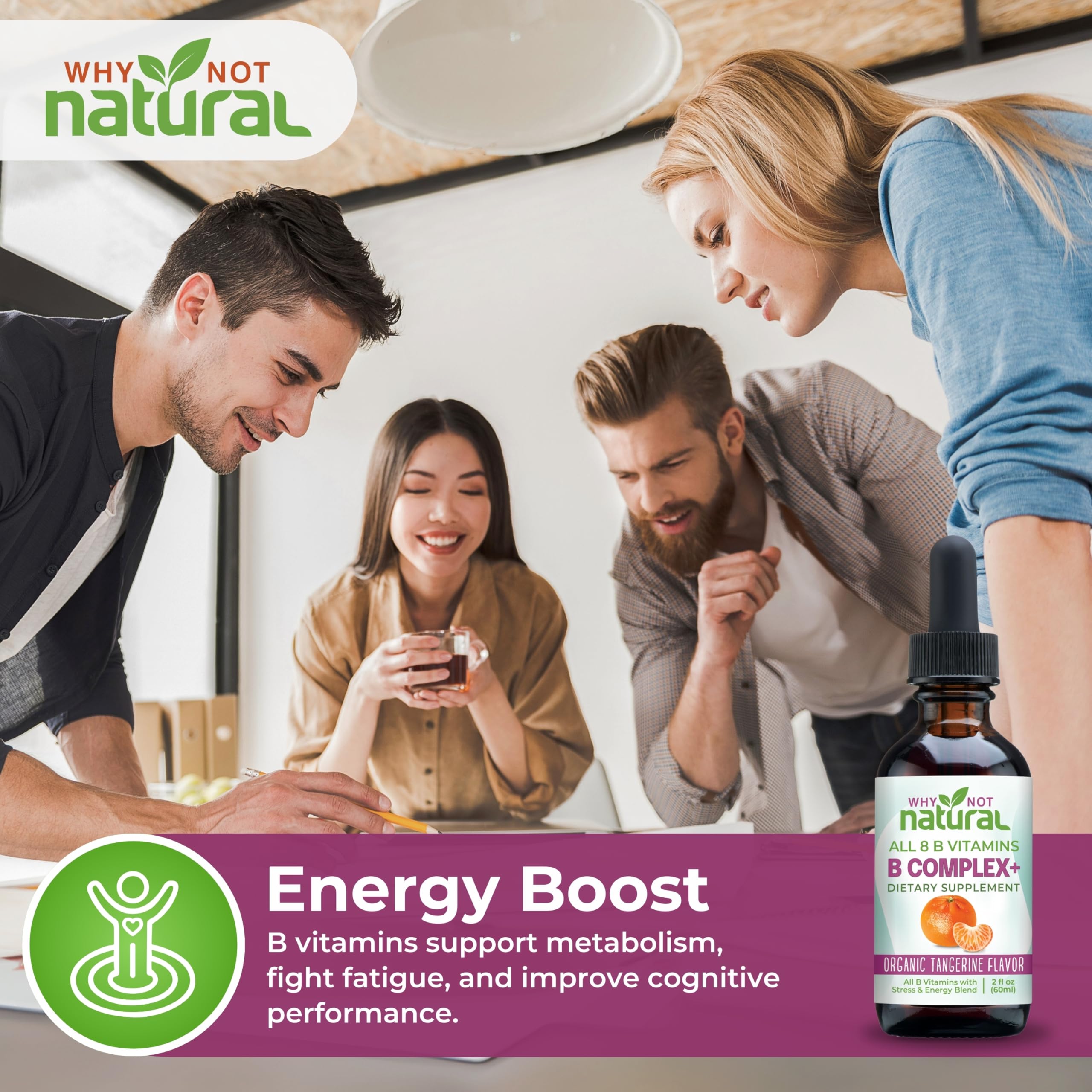 Why Not Natural etiqueta con lista de ingredientes biodisponibles