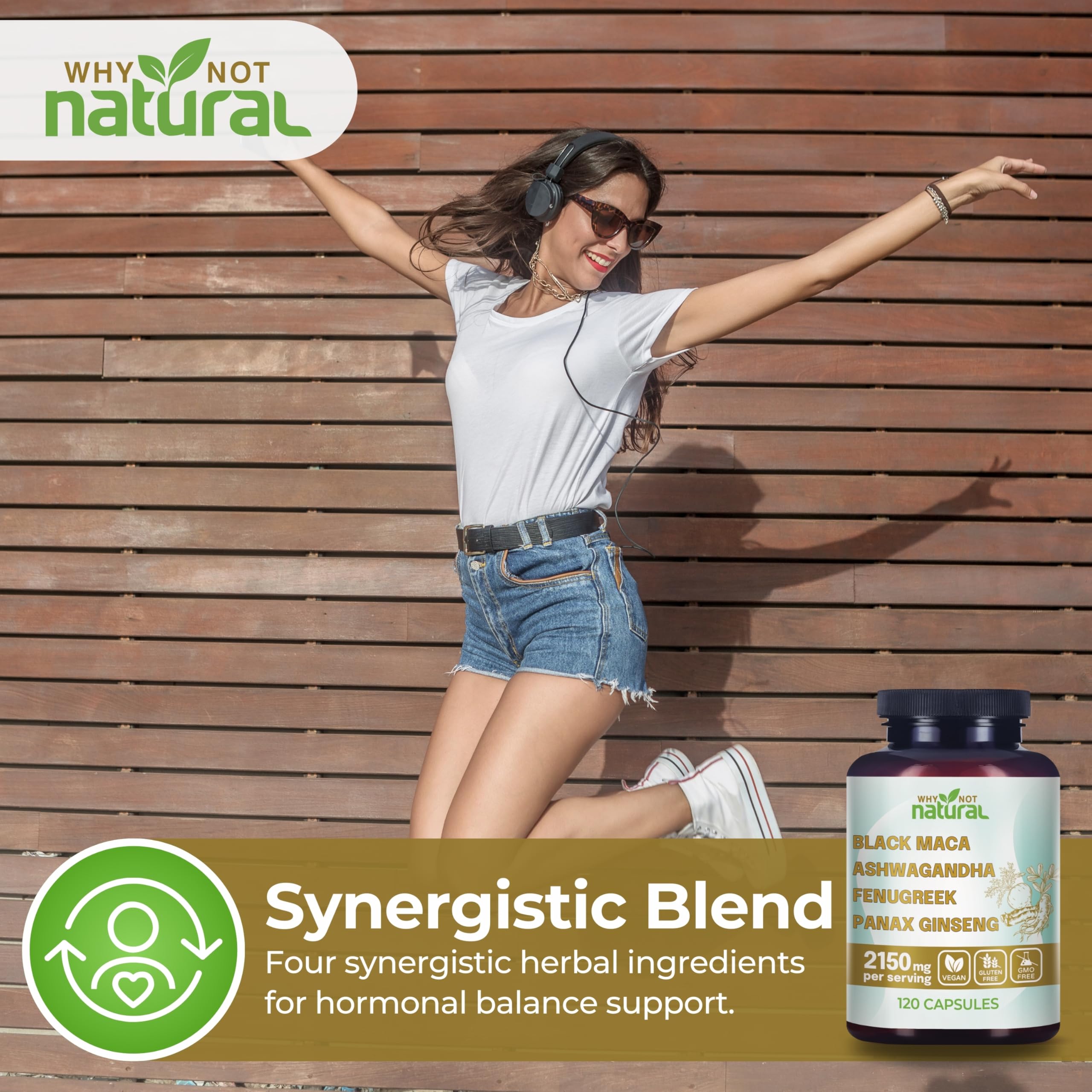Why Not Natural etiqueta con lista de ingredientes y certificación de pureza