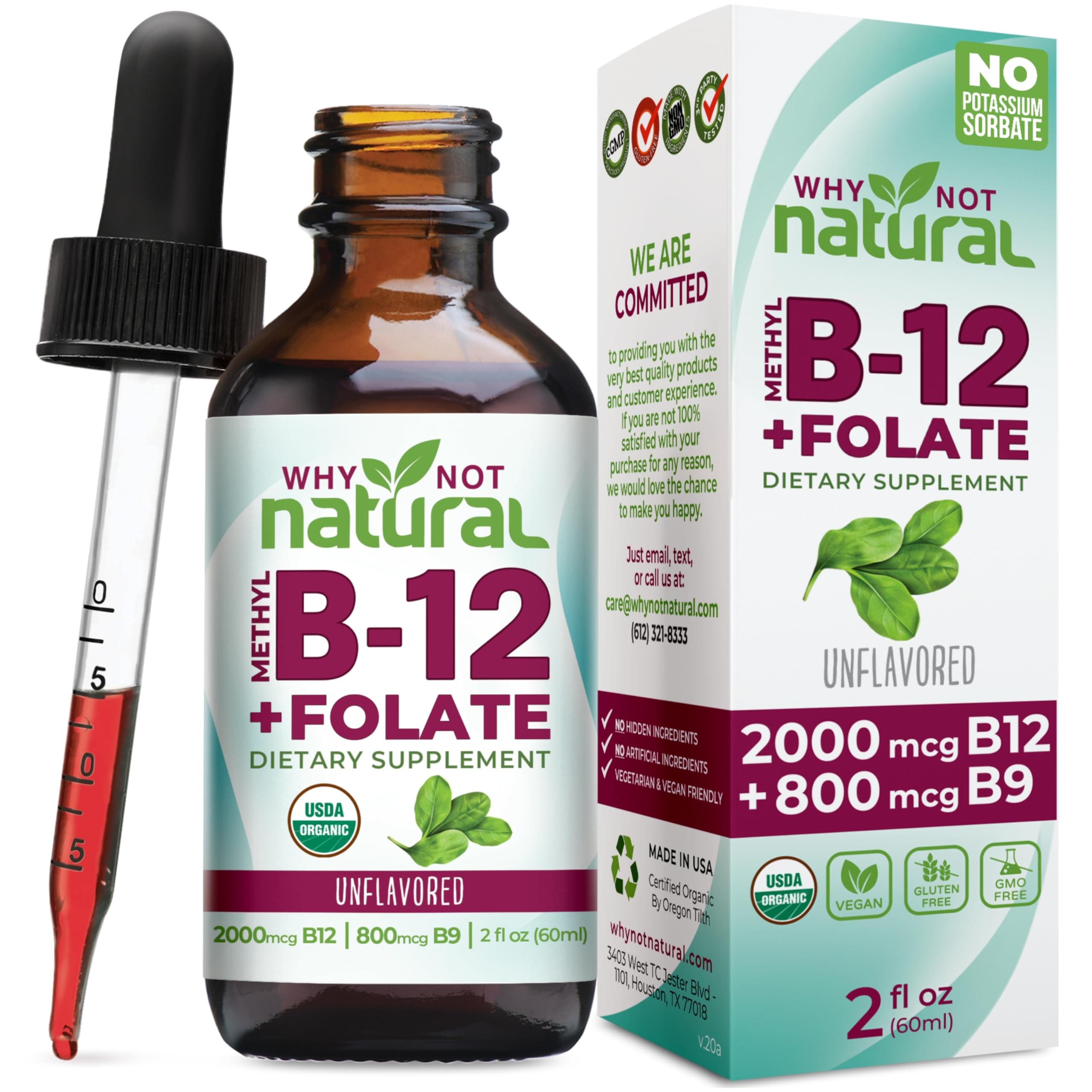 Why Not Natural botella frontal con etiqueta clara y dosificador visible, ofrece dosificación precisa