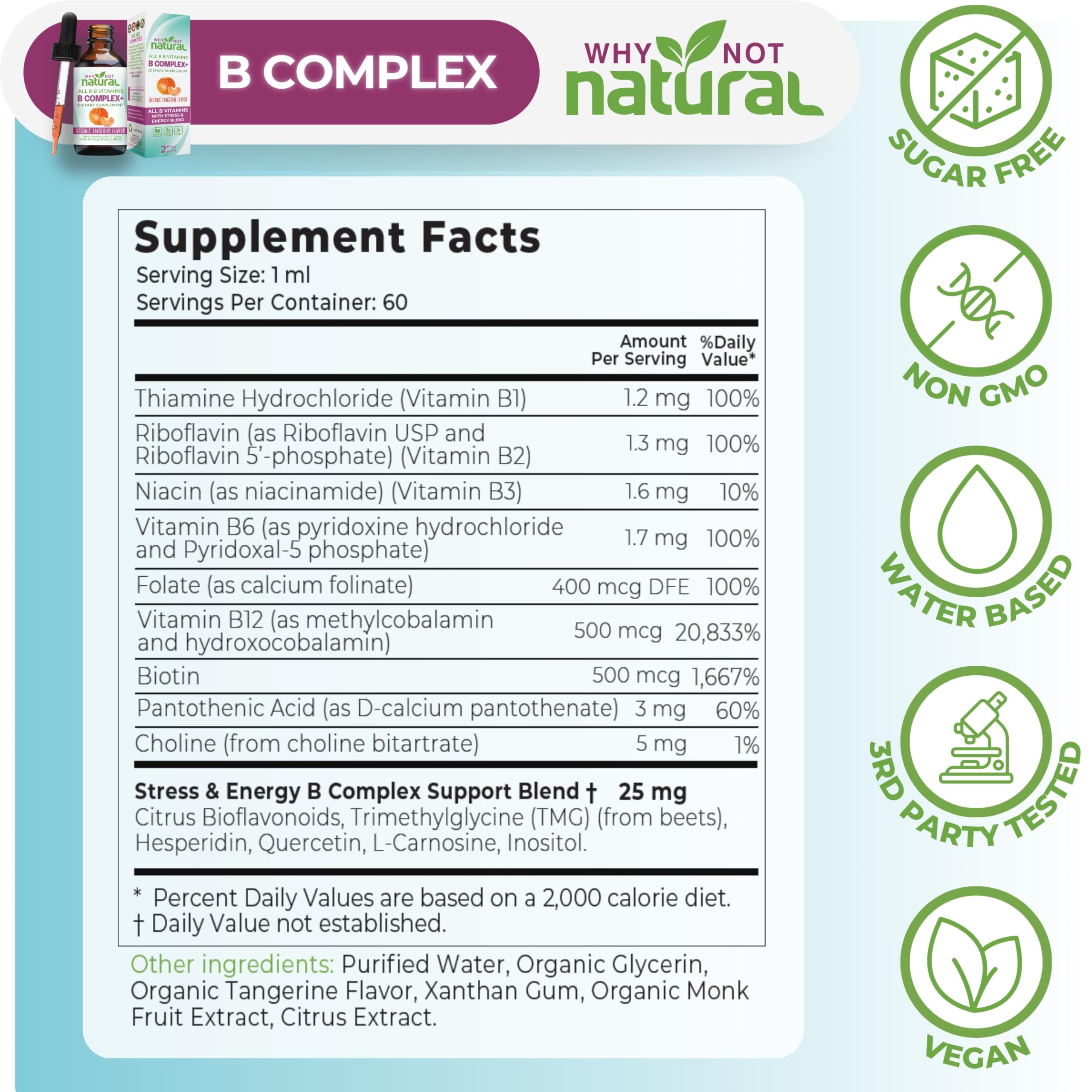 Why Not Natural gotas sublinguales en uso para energía diaria