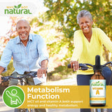 Why Not Natural textura del aceite MCT en superficie, beneficio absorción mejorada