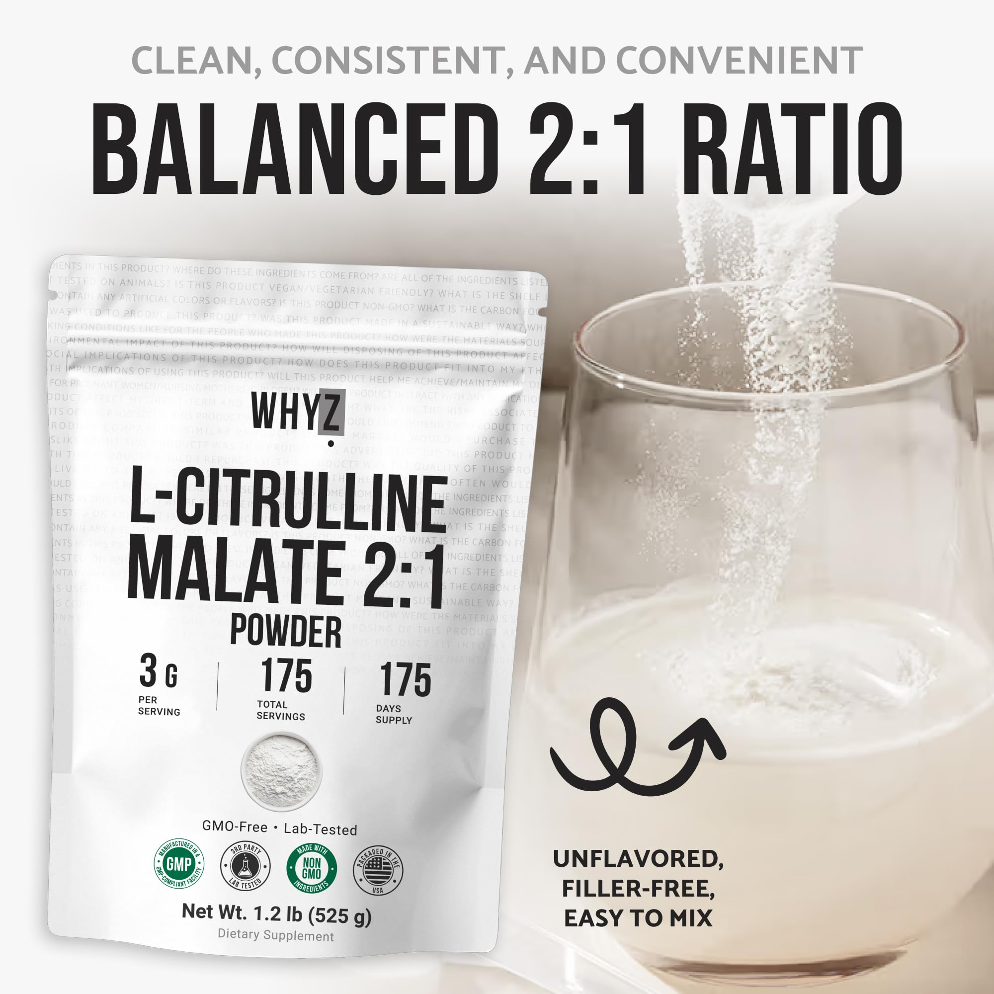 WHYZ bolsa resellable abierta conservando frescura y textura del polvo