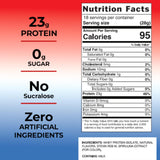 WICKED Protein porción con cuchara que demuestra control de dosis