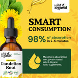 Wild & Organic etiqueta ampliada con ingredientes y sin alcohol visible