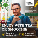 Wild & Organic botella abierta con cuentagotas para administración sencilla