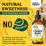 Wild & Organic botella abierta con gotero, dosificación precisa