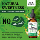 Wild & Organic botella abierta con cuentagotas listo para dosificar