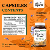 Wild & Organic cápsula abierta con polvo de inulina mostrando pureza vegetal