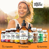Wild & Organic etiqueta con ingredientes claros y sin aditivos