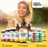 Wild & Organic comparacion de tamaño para viajar, botella compacta