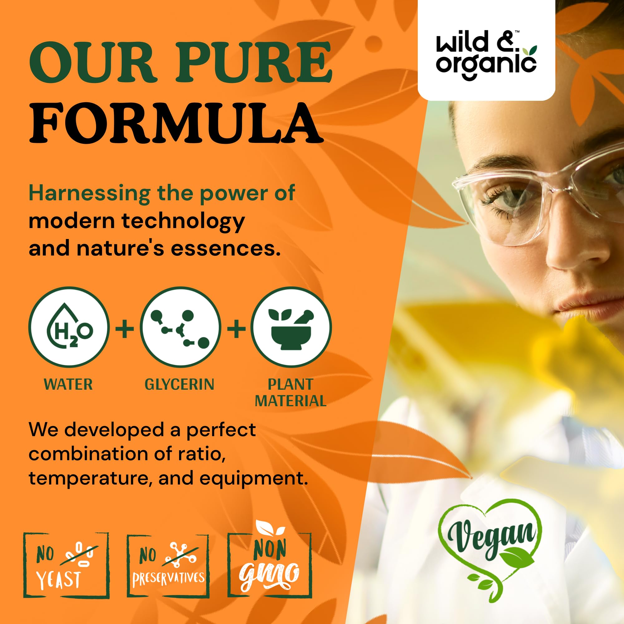 Wild & Organic corteza de olmo resbaladizo en primer plano mostrando origen vegetal
