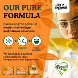 Wild & Organic corteza de olmo resbaladizo en primer plano mostrando origen vegetal