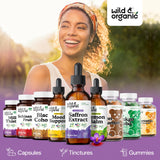 Wild & Organic detalle de etiqueta con información de ingredientes limpios