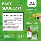 Wild & Organic detalle de etiqueta legible con información de ingredientes