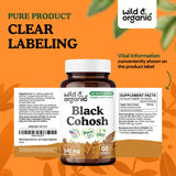 Wild & Organic empaque lateral mostrando lista de ingredientes