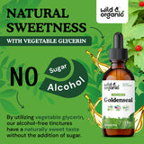 Wild & Organic gotas añadidas a una taza de té, mezcla sencilla