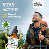 Wild & Organic etiqueta en detalle con información visible y beneficios