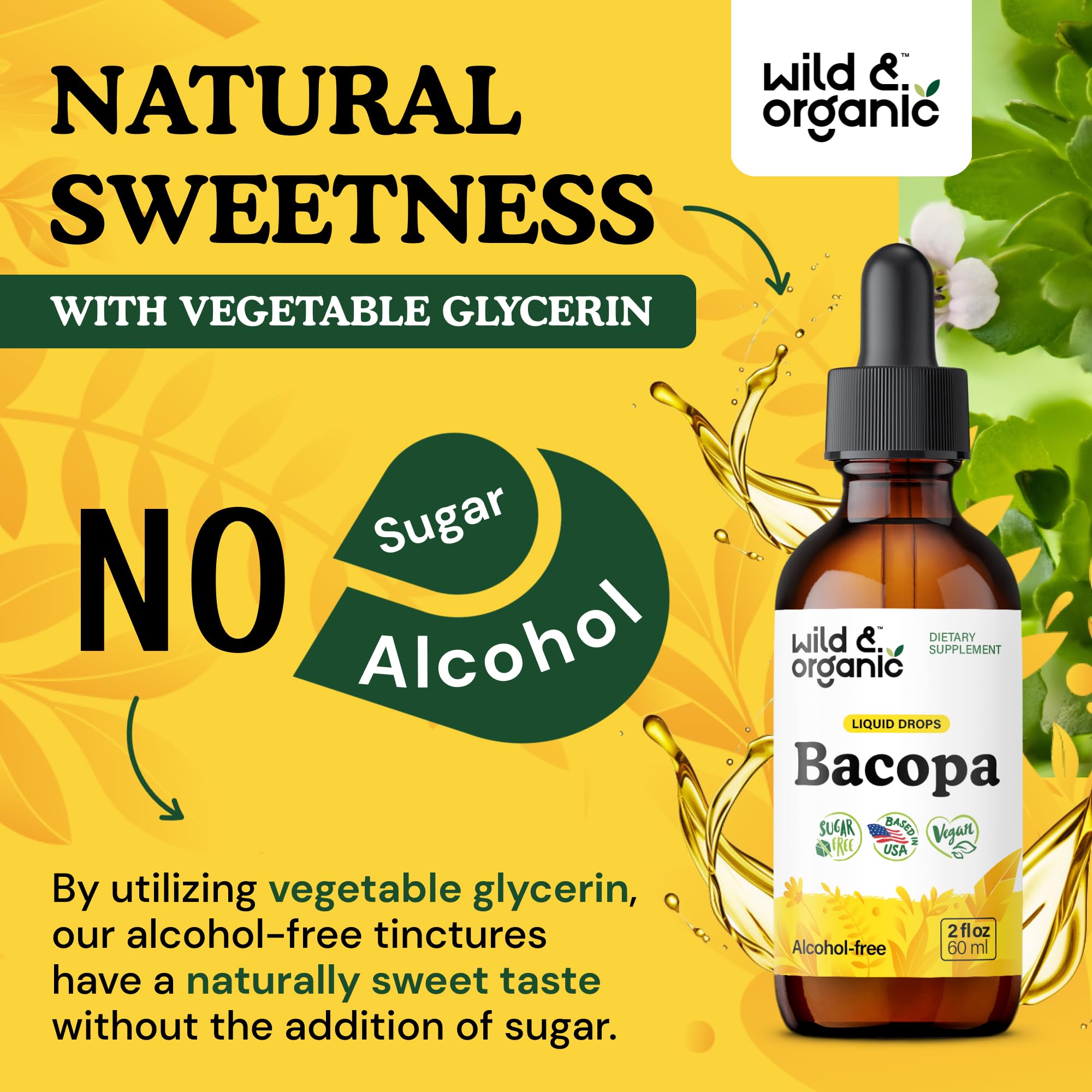 Wild & Organic etiqueta con ingredientes y dosis clara para decisiones informadas