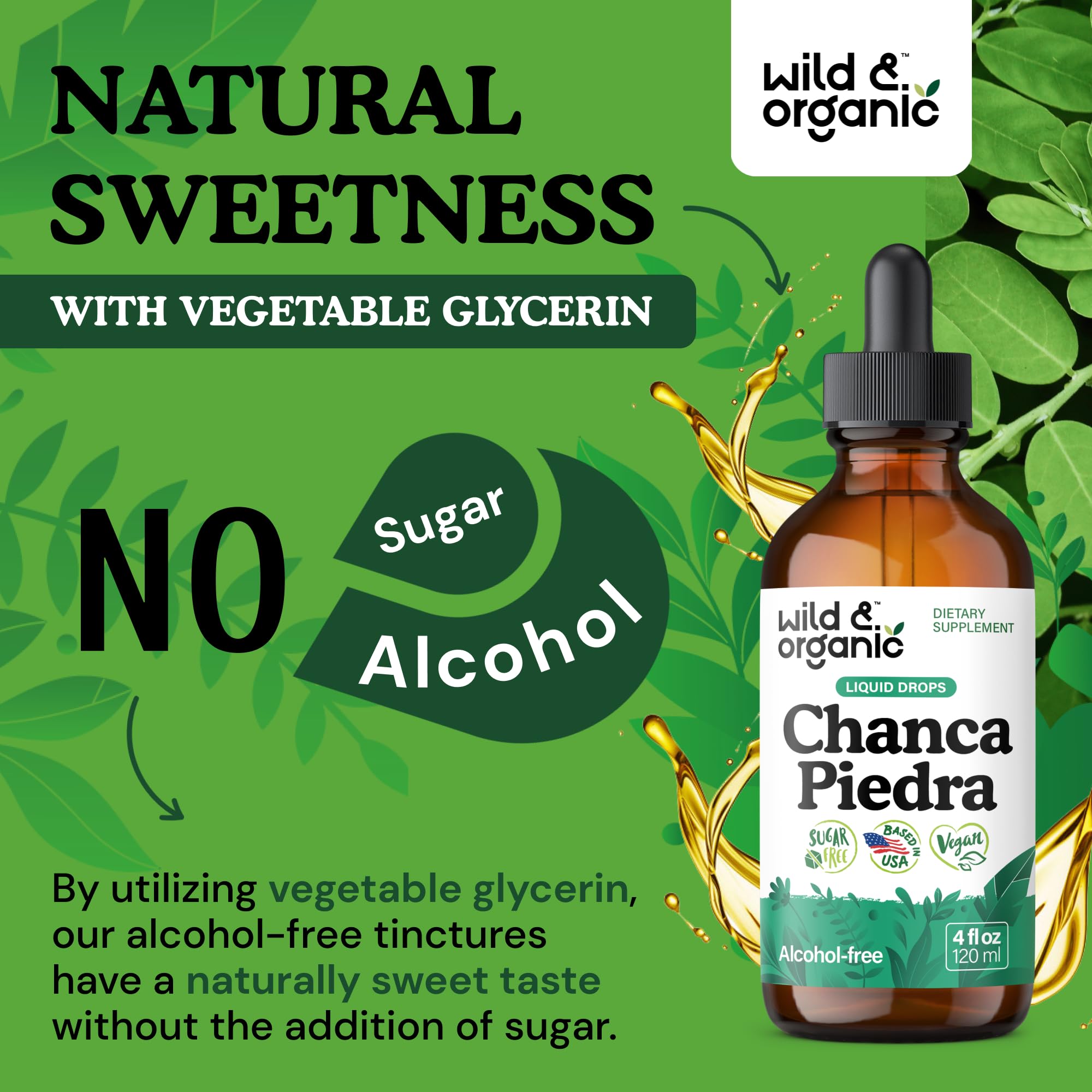 Wild & Organic etiqueta con ingredientes claros para elección informada
