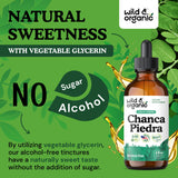 Wild & Organic etiqueta con ingredientes claros para elección informada