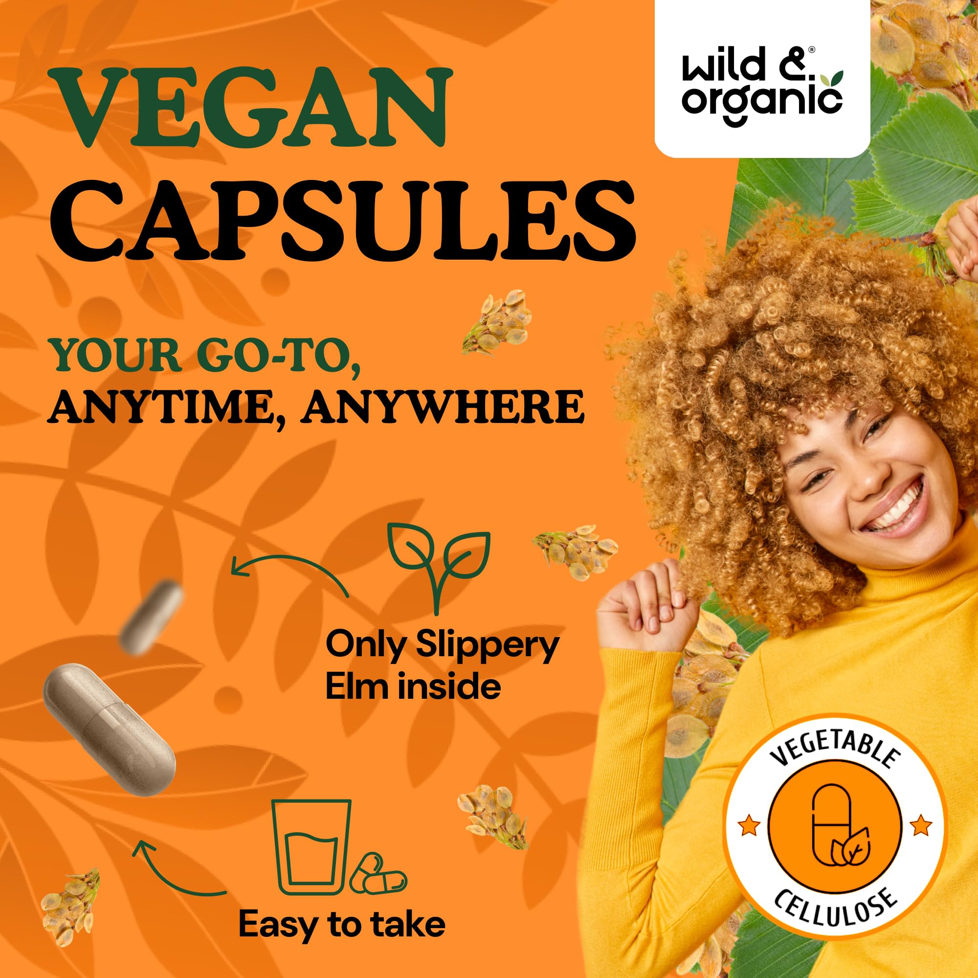 Wild & Organic etiqueta nutricional legible con ingredientes y dosis