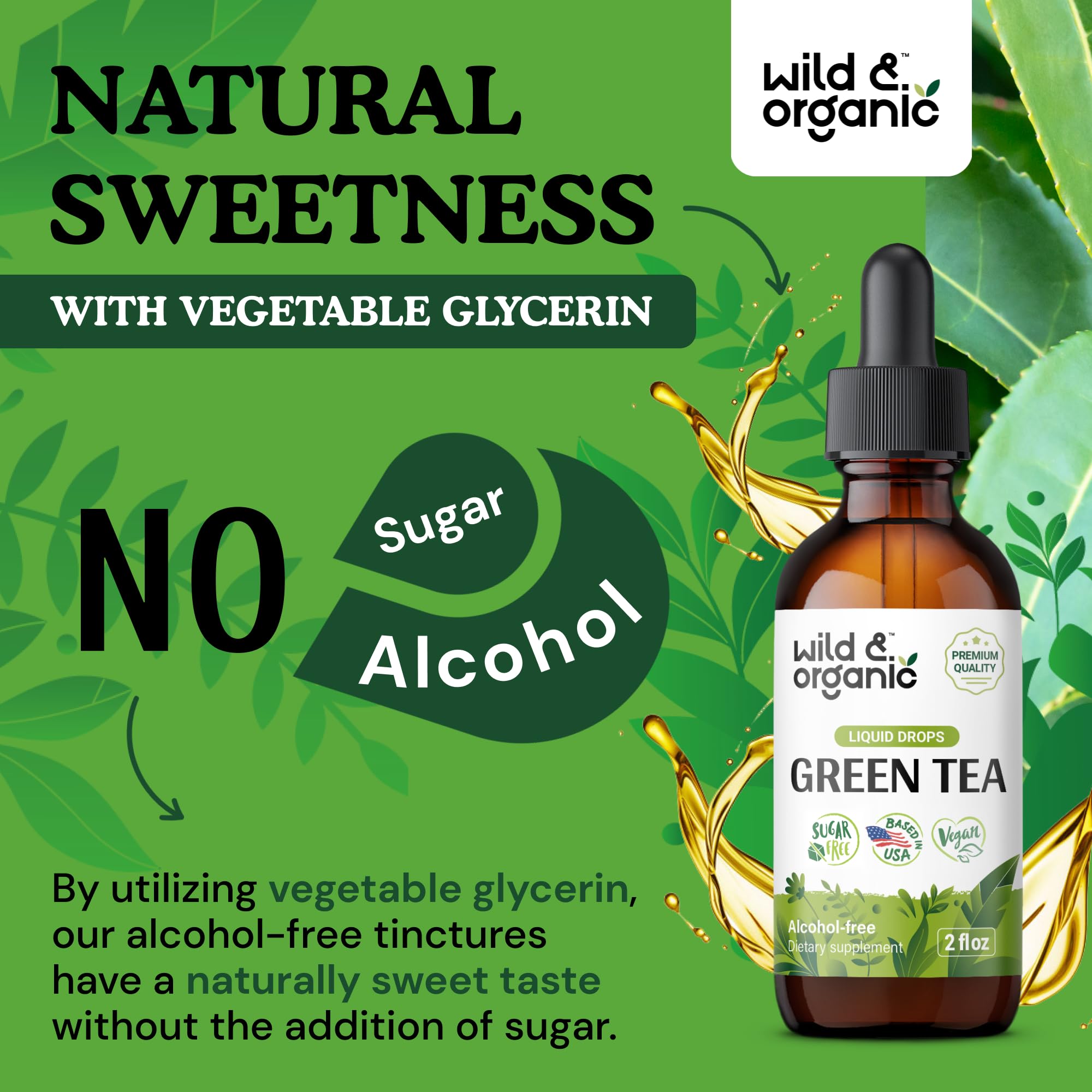 Wild & Organic etiqueta con lista de ingredientes veganos y limpios