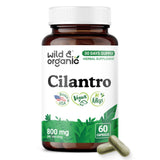 Wild & Organic frasco delantero mostrando etiqueta clara y beneficios