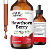 Wild & Organic frasco frontal mostrando etiqueta clara y tamaño 4 fl oz