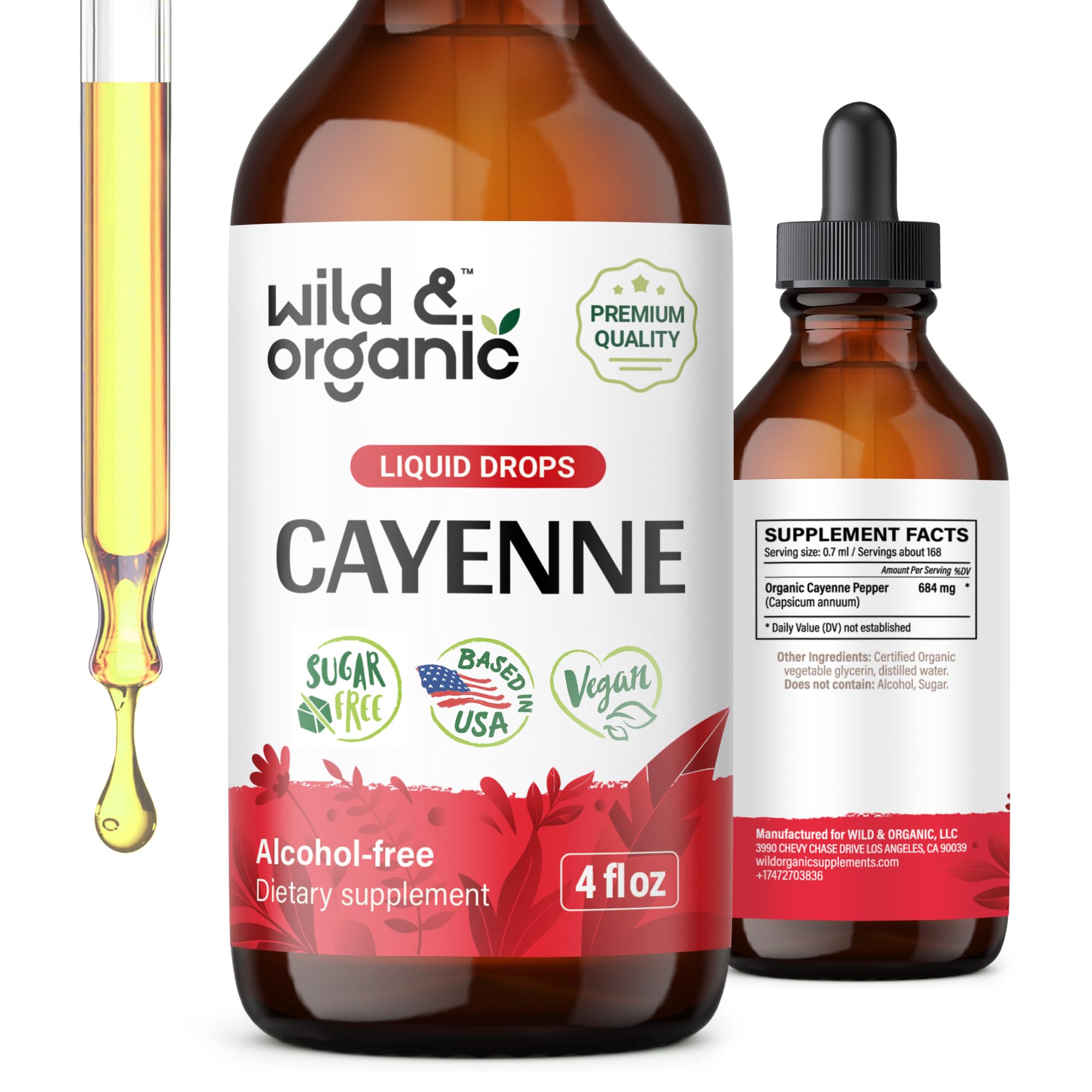Wild & Organic frente del empaque mostrando el frasco y la marca, claridad y confianza