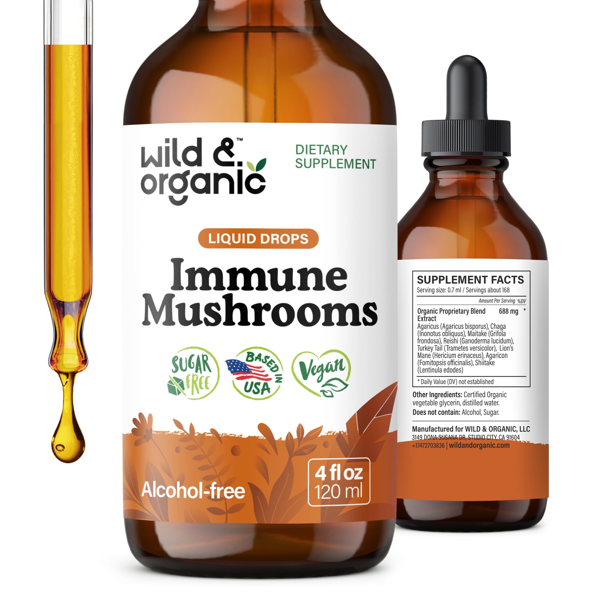 Wild & Organic frente del envase mostrando tamaño y diseño claro