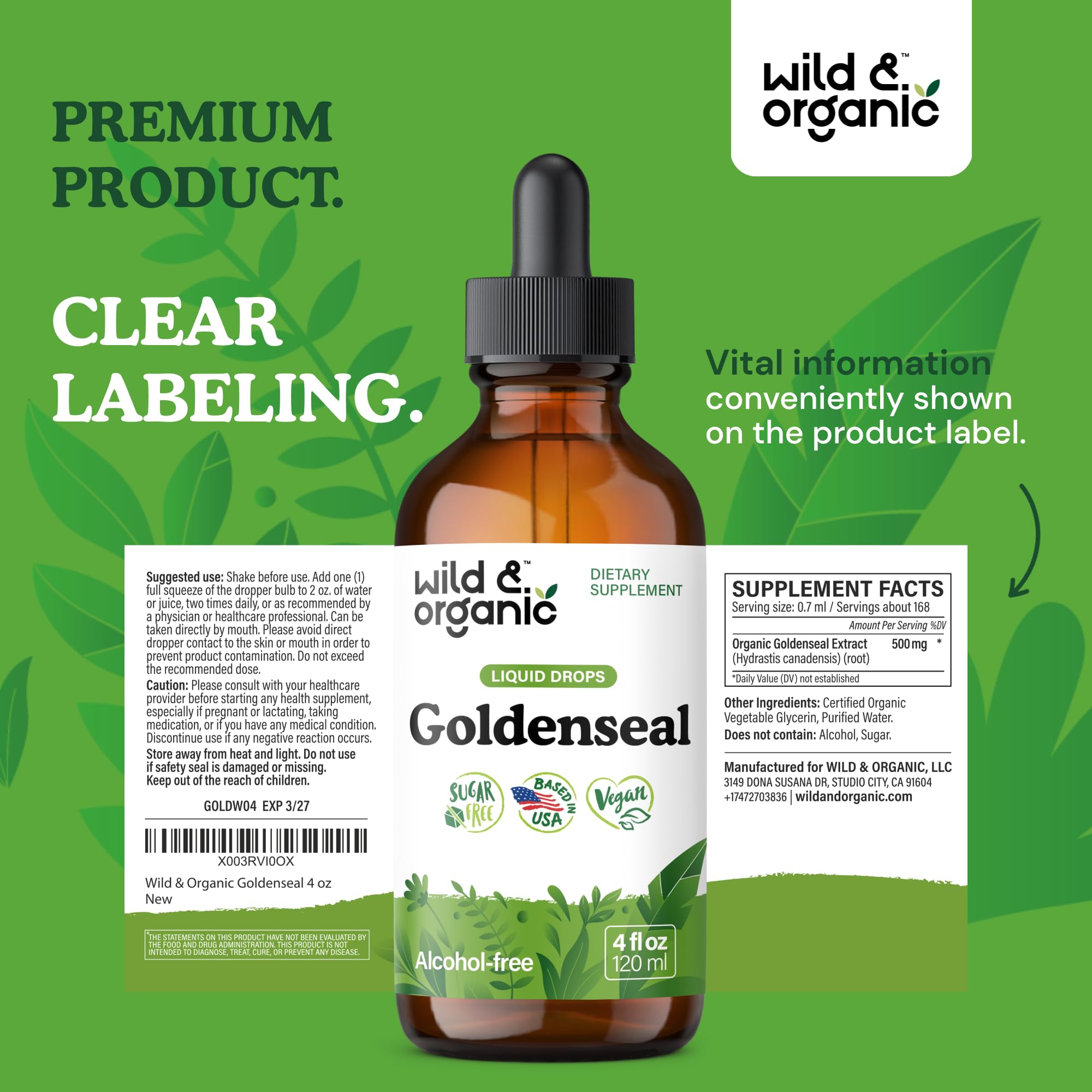 Wild & Organic glicerina vegetal mostrando base sin alcohol
