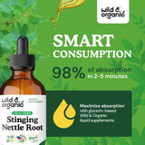 Wild & Organic gotas añadidas a té para consumo agradable