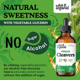 Wild & Organic gotas vertiéndose en té demostrando fácil mezcla