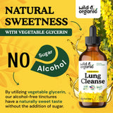 Wild & Organic hojas de mullein secas como materia prima, muestra pureza