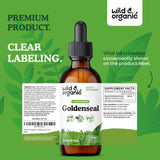 Wild & Organic raíces de goldenseal como ingrediente natural visible