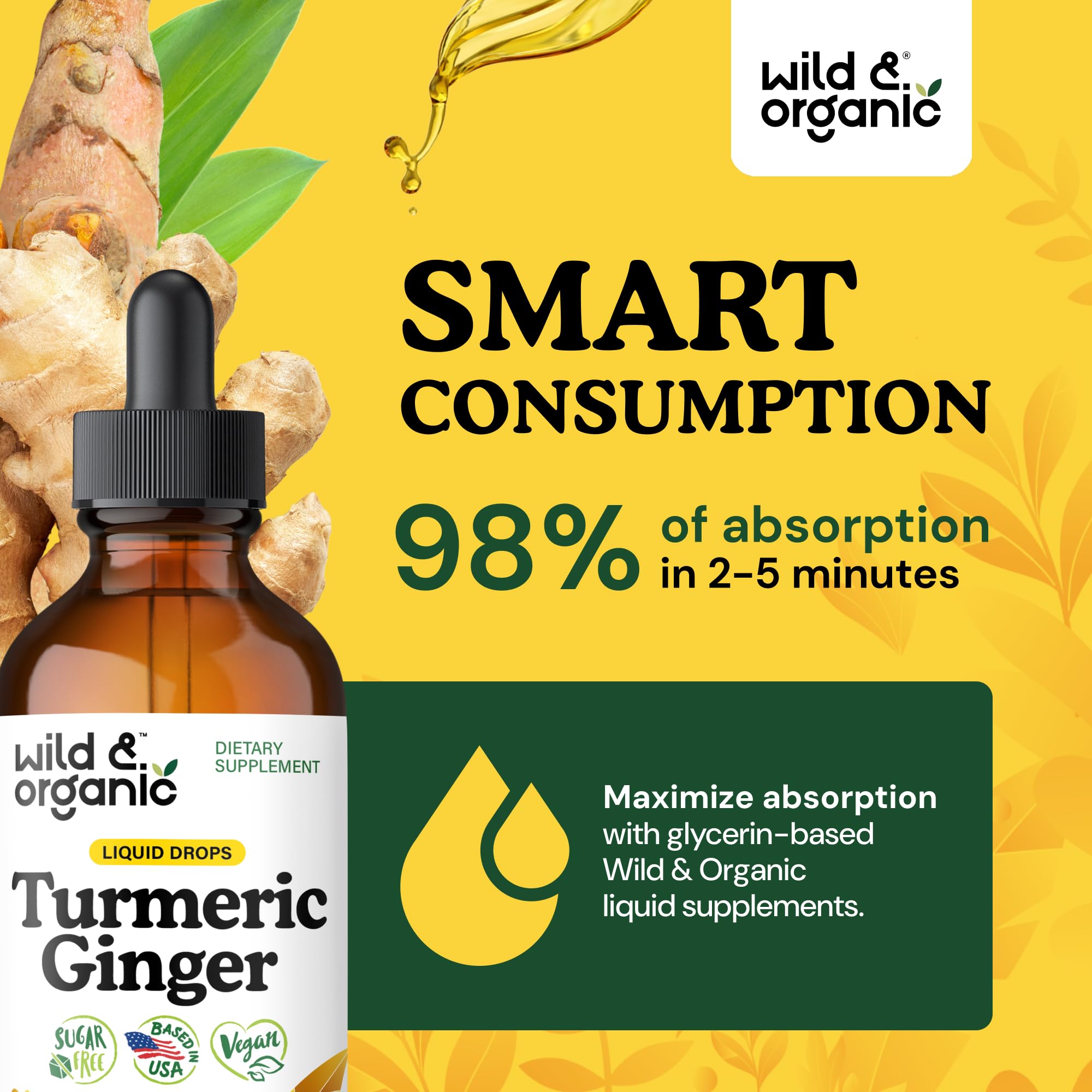 Wild & Organic raíces de jengibre y cúrcuma frescas para origen natural