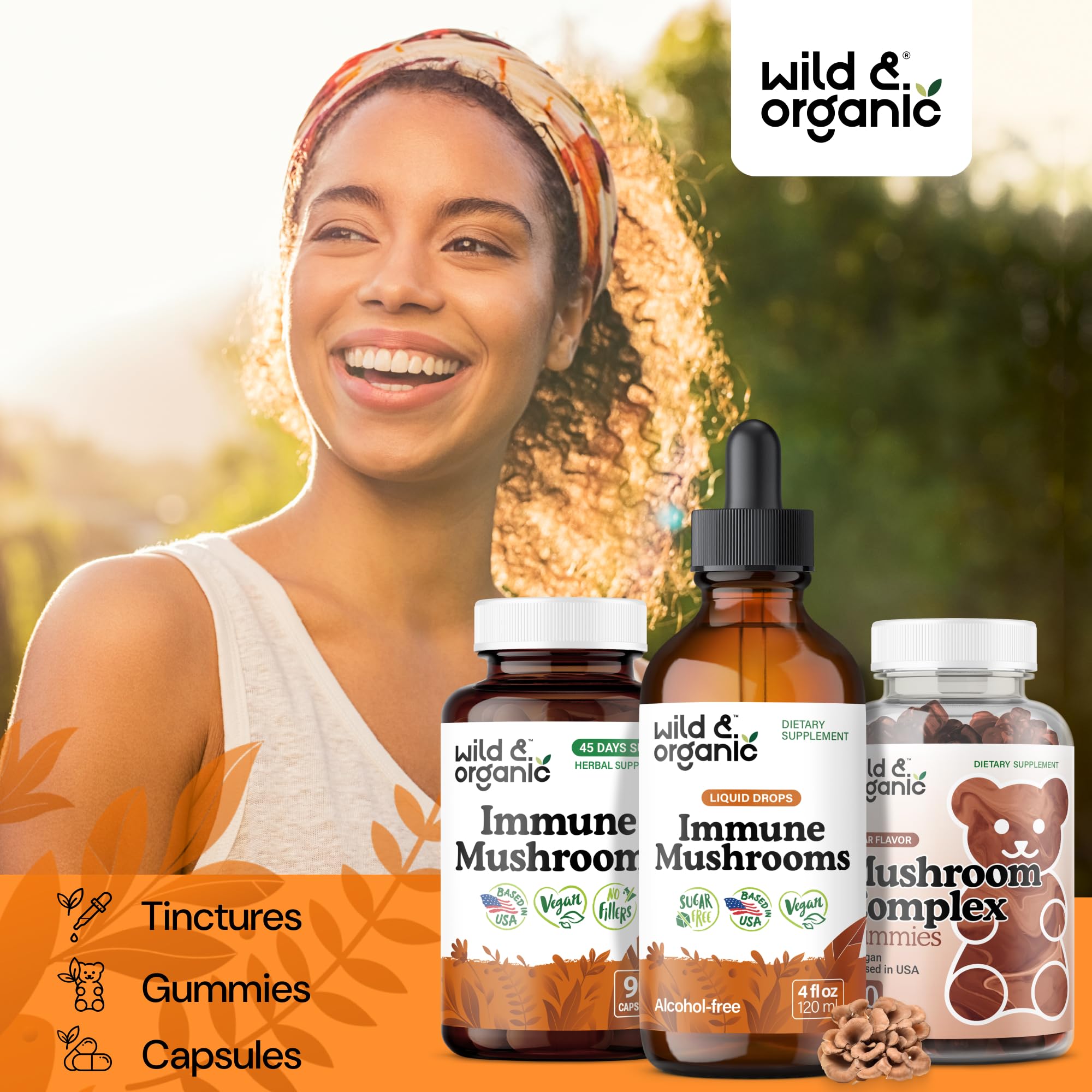 Wild & Organic persona en mañana integrando gotas en rutina diaria saludable