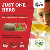 Wild & Organic frasco comparado con objetos para entender tamaño