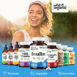 Wild & Organic tamaño en comparación con monedas para referencia práctica
