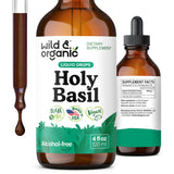 Wild & Organic frasco frontal mostrando etiqueta clara y tamaño