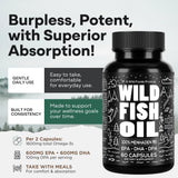 Wild Foods cápsula en primer plano que muestra recubrimiento liso y sin olor