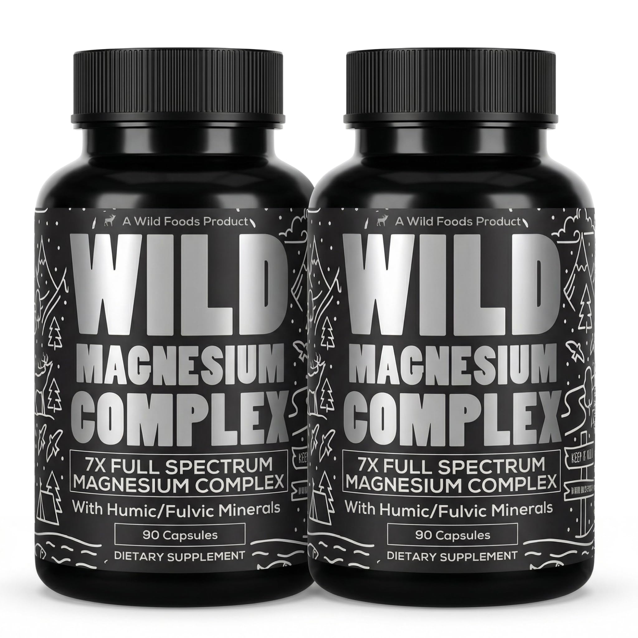 Wild Foods envase frontal del Magnesium Complex mostrando presentación clara