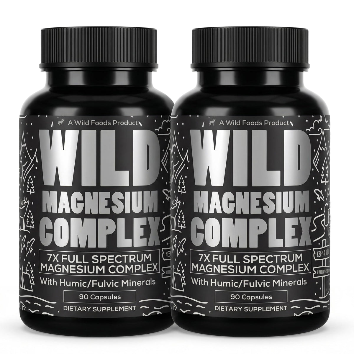 Wild Foods envase frontal del Magnesium Complex mostrando presentación clara
