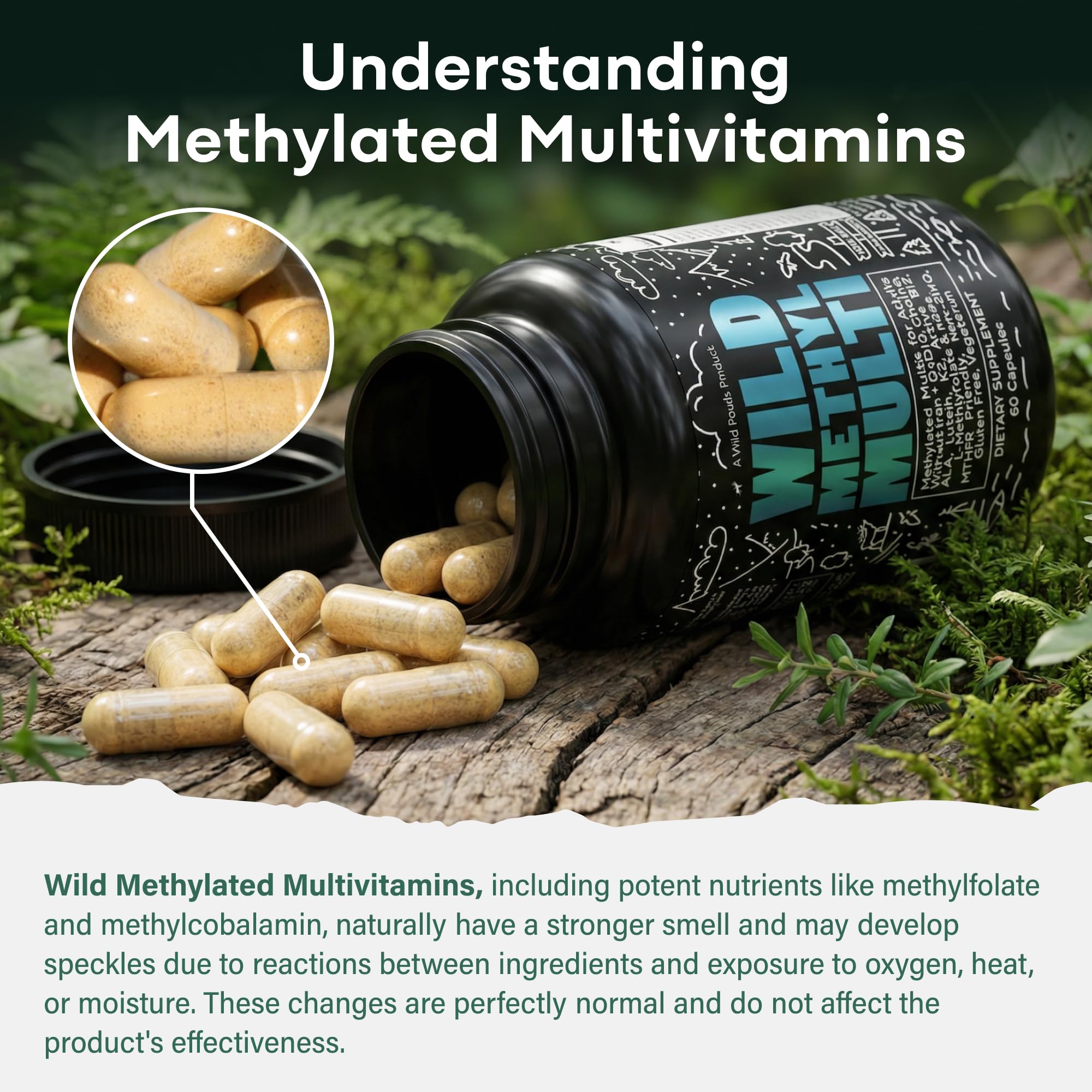 Wild Foods etiqueta nutricional legible y lista de 27 ingredientes
