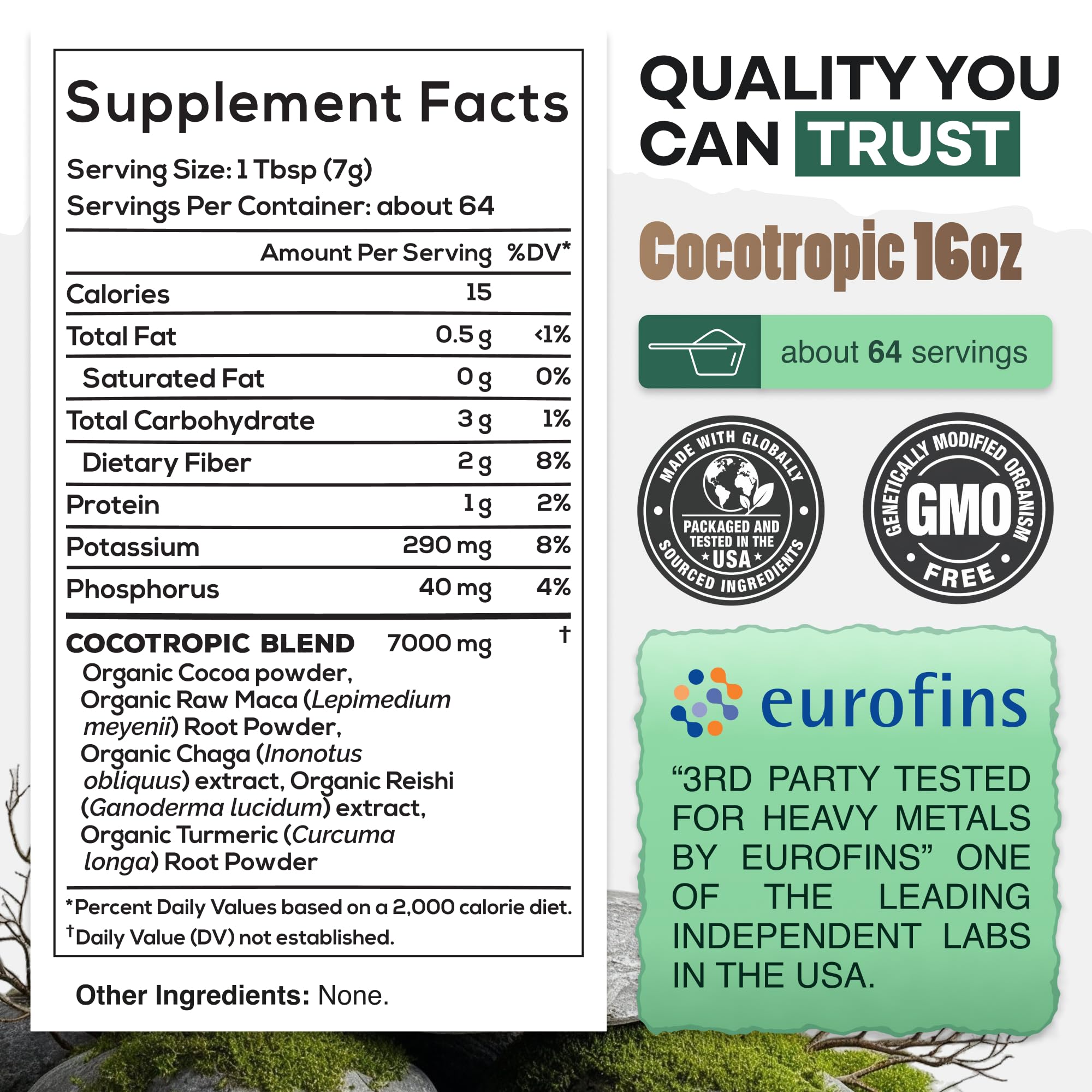 Wild Foods cuchara medidora con porción, evidencia de dosificación fácil
