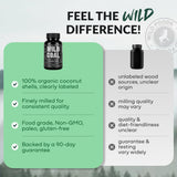 Wild Foods frasco en bolsa de viaje demostrando portabilidad y conveniencia